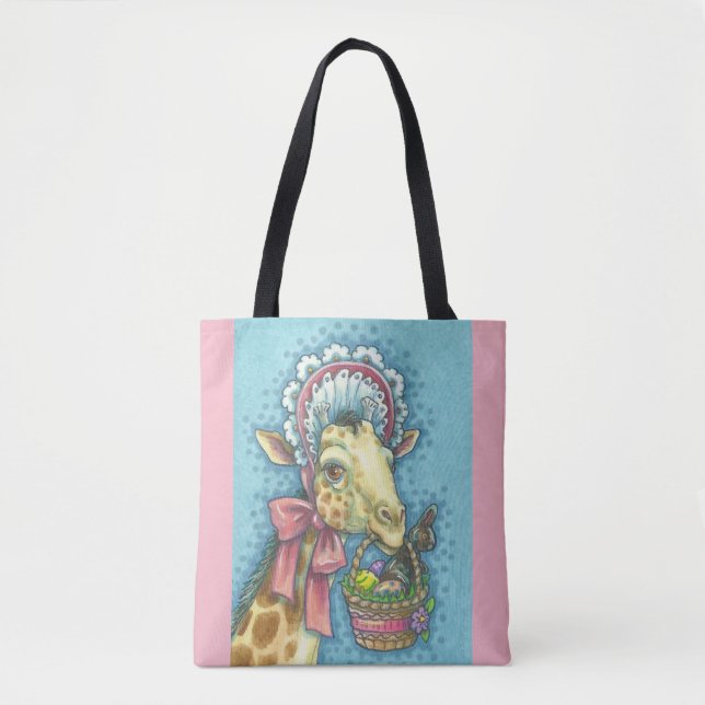 Easter GIRAFFE TOTE DIAPER BAG Spring (Front)