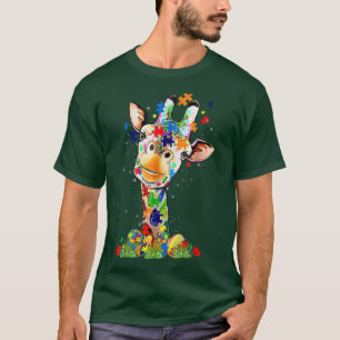 Easter Giraffe World Autism Awareness Day  T-Shirt