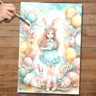 Easter Girl 2 Decoupage Paper