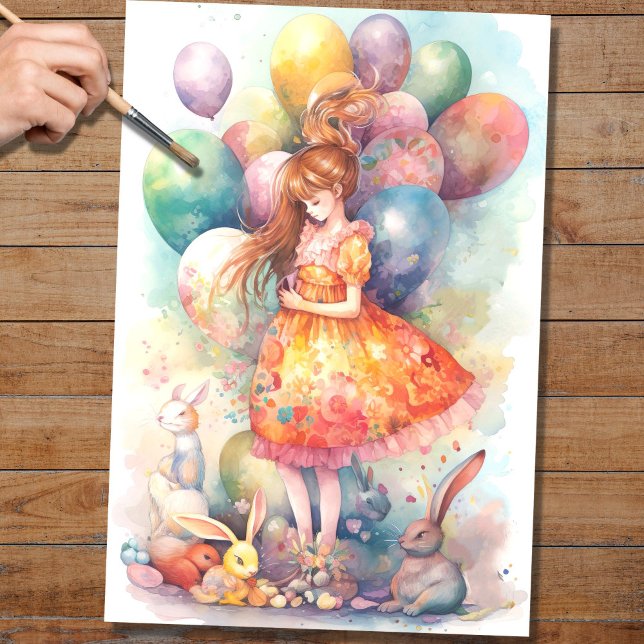 Easter Girl 4 Decoupage Paper (Creator Uploaded)