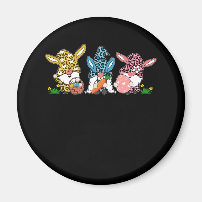 Easter Gnome Bunny Hug Egg Magnet (Front)