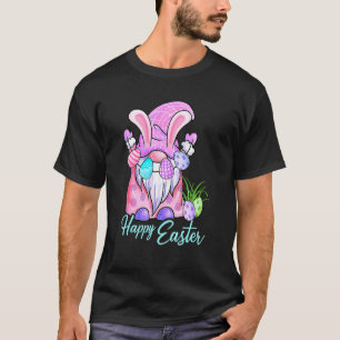 Easter Gnome Egg Hunting Basket Cute Rabbit Happy  T-Shirt