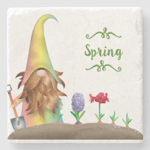 Easter Gnome Garden Decoration Stone Coaster