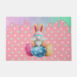 Easter Gnome Polkadot Eggs Icing Drips Doormat