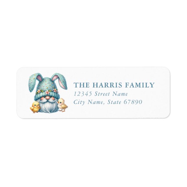 Easter Gnome Return Address Labels (Front)