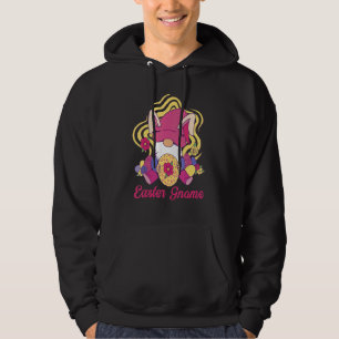 Easter Gnome With Bunny Ears Easter Kids Hoodie