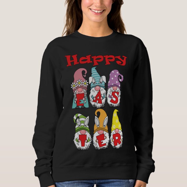 Easter Gnomes Funny Easter Egg Hunting Sweatshirt (Front)