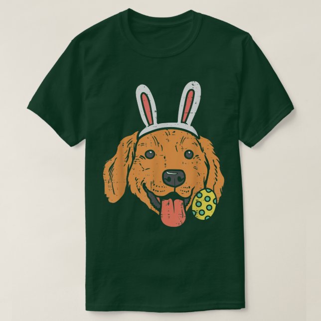 Easter Golden Retriever Bunny Face Dog Lover Men W T-Shirt (Design Front)