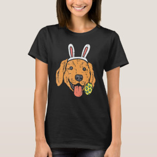 Easter Golden Retriever Bunny Face Dog Men Women T-Shirt