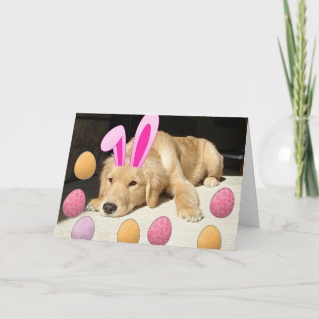 Easter Golden Retriever Holiday Card (Front)
