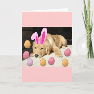Easter Golden Retriever Puppy Holiday Card