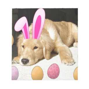 Easter Golden Retriever Puppy Notepad