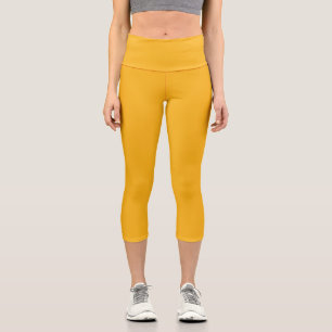 Easter Golden Yellow  Capri Leggings