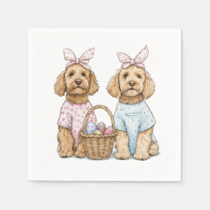 Easter Goldendoodle Dogs Napkin