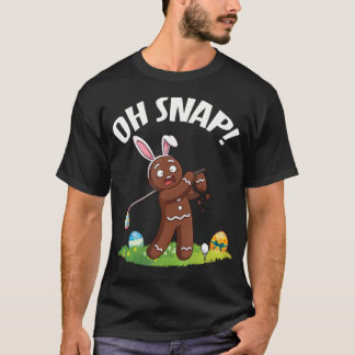 Easter Golf Gingerbread Man Oh Snap Broken Arm T-Shirt