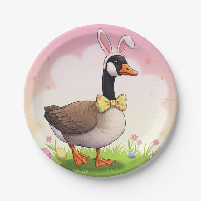 Easter Goose Paper Plate (Front)