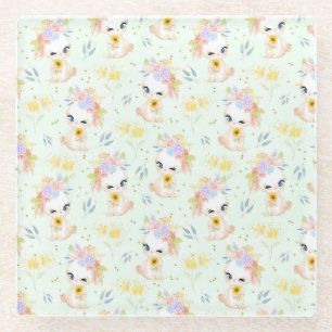 Easter Grass Glass Coaster