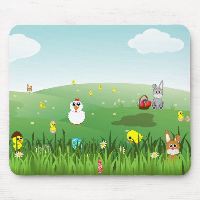 easter grass mouse pad (Front)