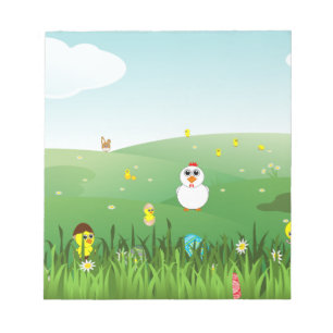 easter grass notepad