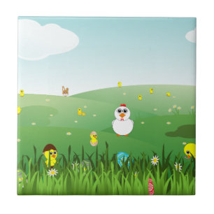 easter grass tile