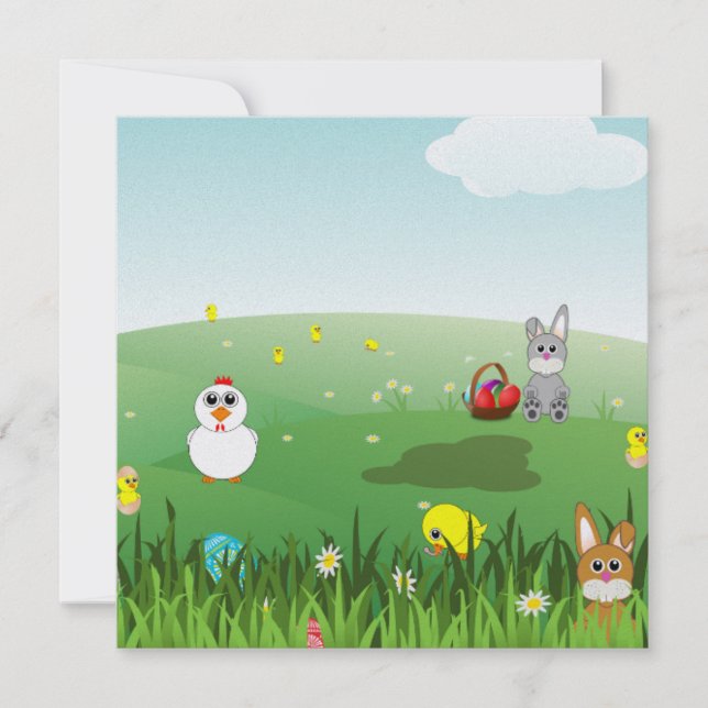 easter grass wedding invitations (Front)
