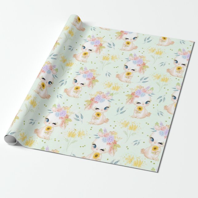 Easter Grass Wrapping Paper (Unrolled)