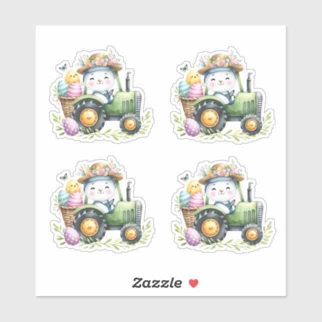 Easter Green Rabbit Tractor Eggs (Sheet)