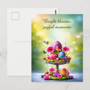 Easter Greeting Card Bright Floral Spring