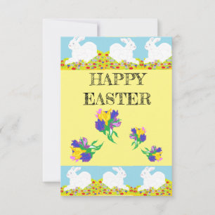 EASTER Greeting CARD BUNNY RABBIT & LILLY'S