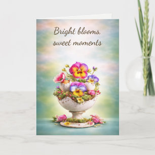 Easter Greeting Card Colourful Floral Spring