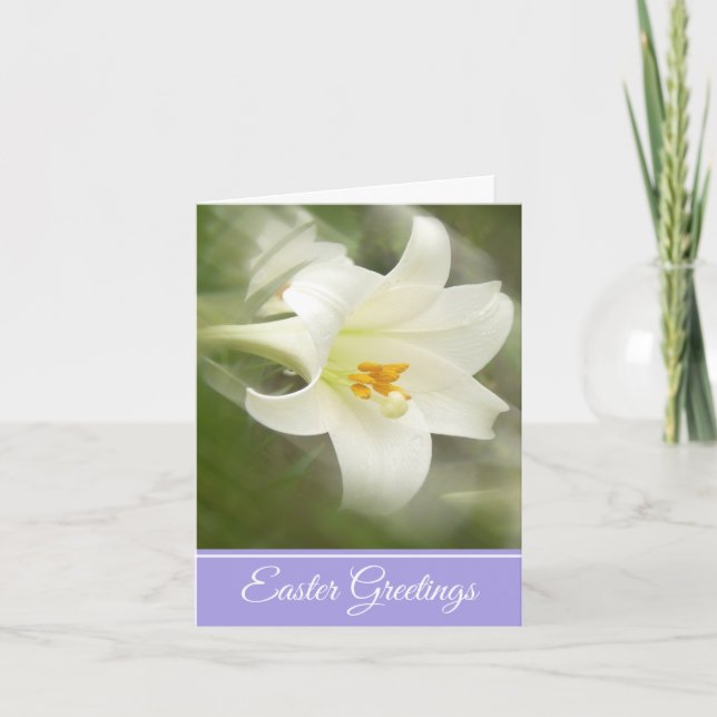 Easter Greeting Card Easter Lily (Front)
