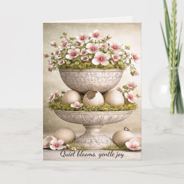 Easter Greeting Card Minimal Floral Spring (Front)