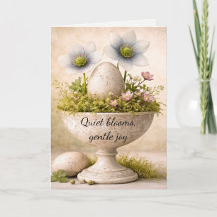 Easter Greeting Card Minimal Floral Spring
