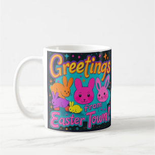 Easter Greeting From The Bunnies Coffee Mug