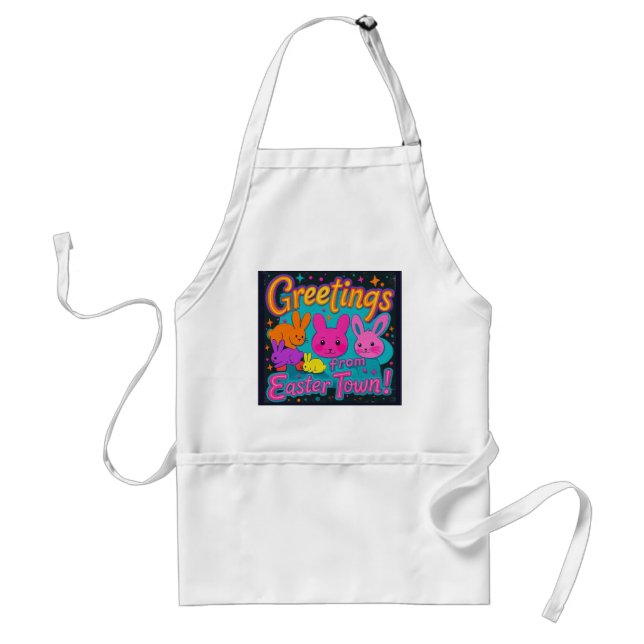Easter Greeting From The Bunnies Standard Apron (Front)