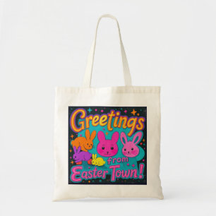 Easter Greeting From The Bunnies Tote Bag