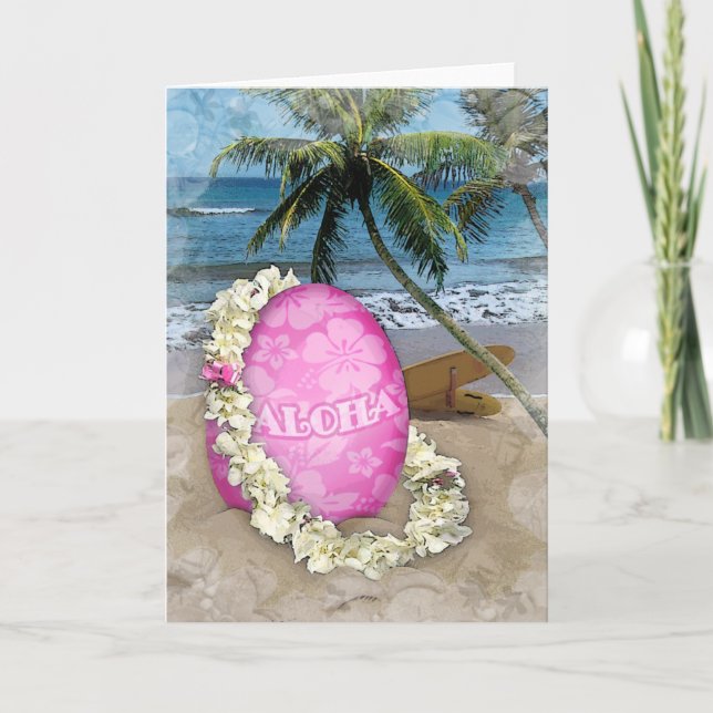 Easter Greeting Hawaiian Style Holiday Card (Front)