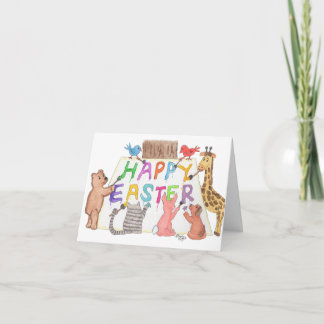 Easter Greeting Painted by Animals Card