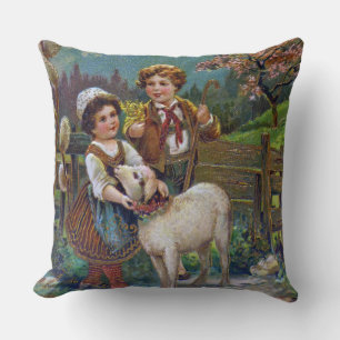 Easter Greetings 1908 Cushion