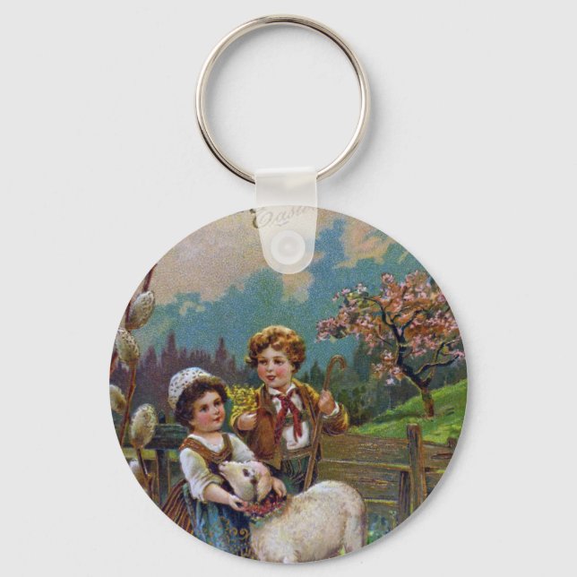 Easter Greetings 1908 Key Ring (Front)