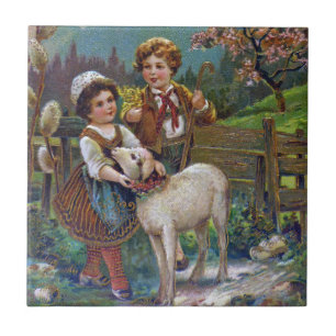 Easter Greetings 1908 Tile