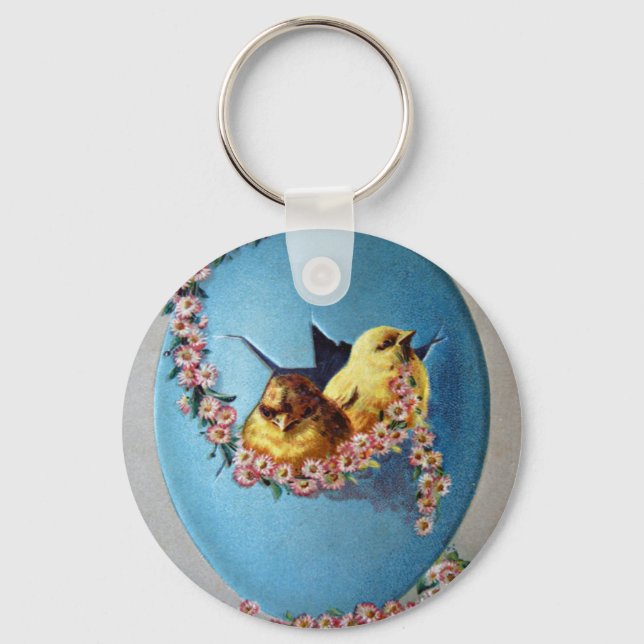 Easter Greetings 1909 Key Ring (Front)