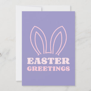 Easter Greetings Bunny Ears Card