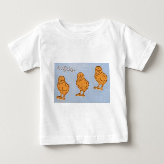 Easter Greetings Chicks Blue Baby T-Shirt (Front)