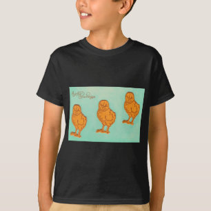 Easter Greetings Chicks Green T-Shirt