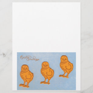 Easter Greetings Chicks in Blue