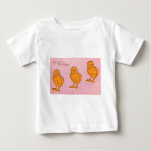 Easter Greetings Chicks Pink Baby T-Shirt