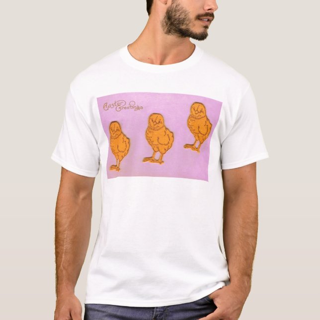 Easter Greetings Chicks Purple T-Shirt (Front)