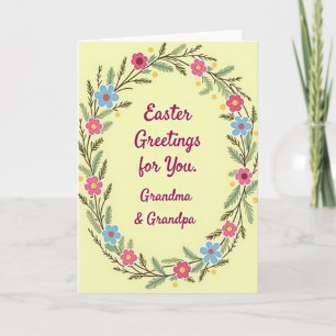 Easter Greetings Grandma Grandpa Card