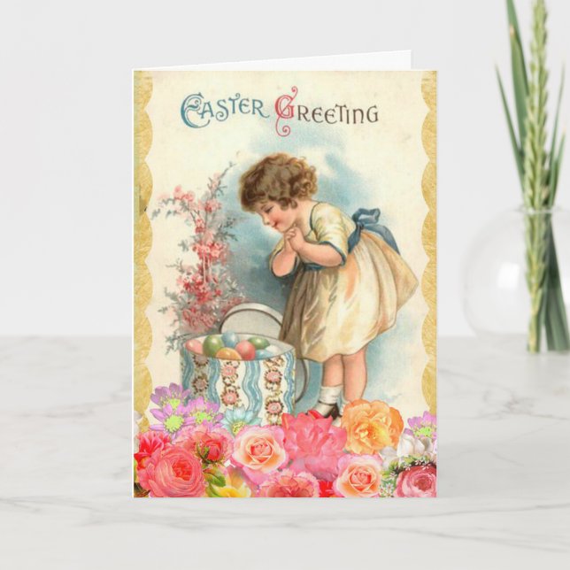 Easter Greetings Holiday Card (Front)